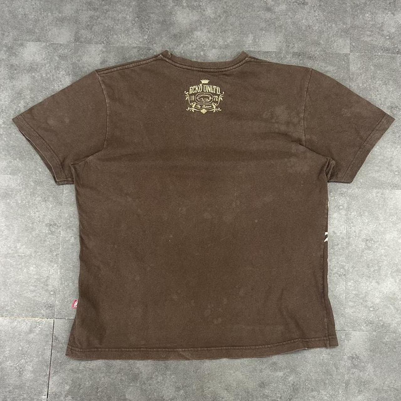 Ecko Unltd 90s Y2K Embroidered crest print graphic logo shirt