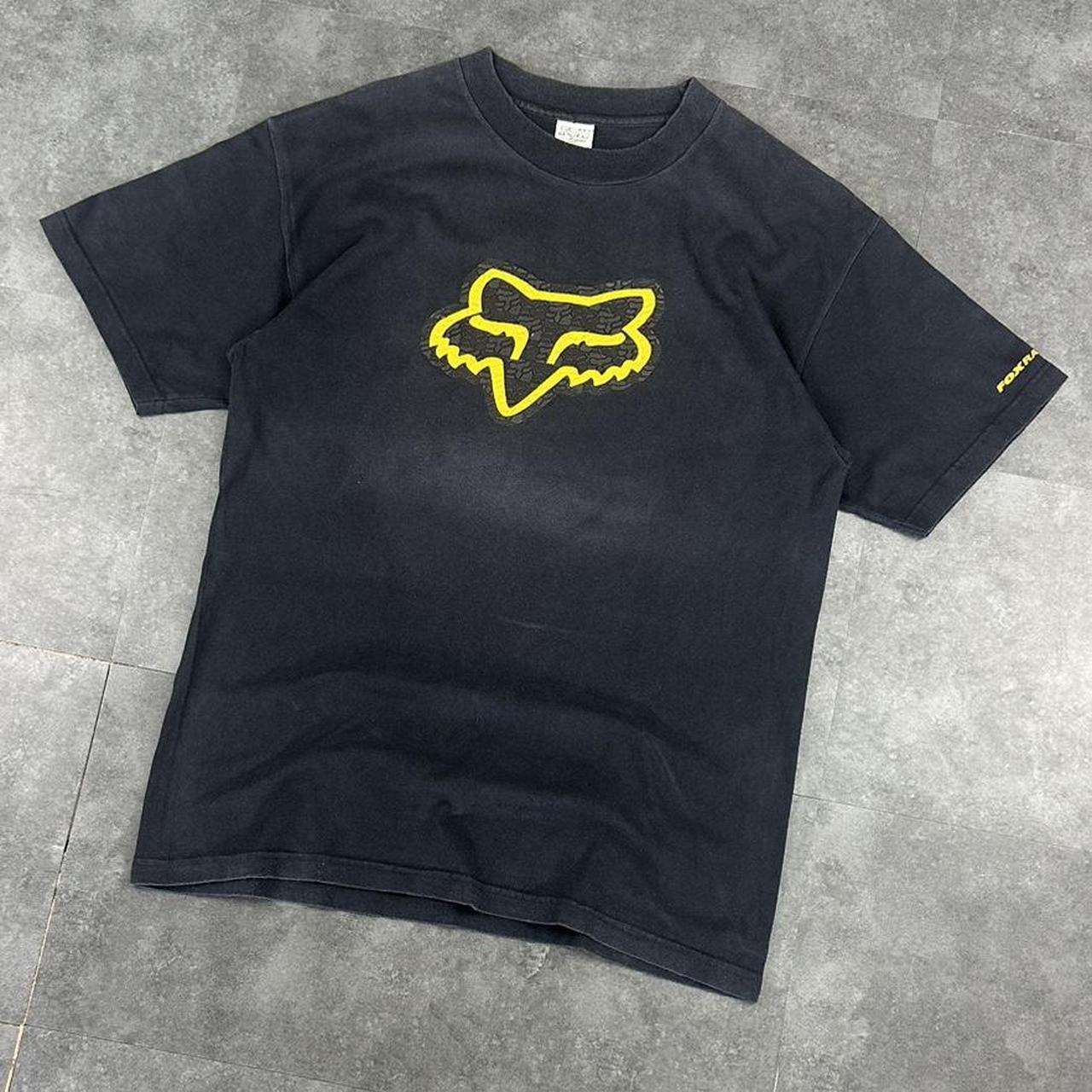 Fox Racing T 2000s Print Logo design graphic T shirt