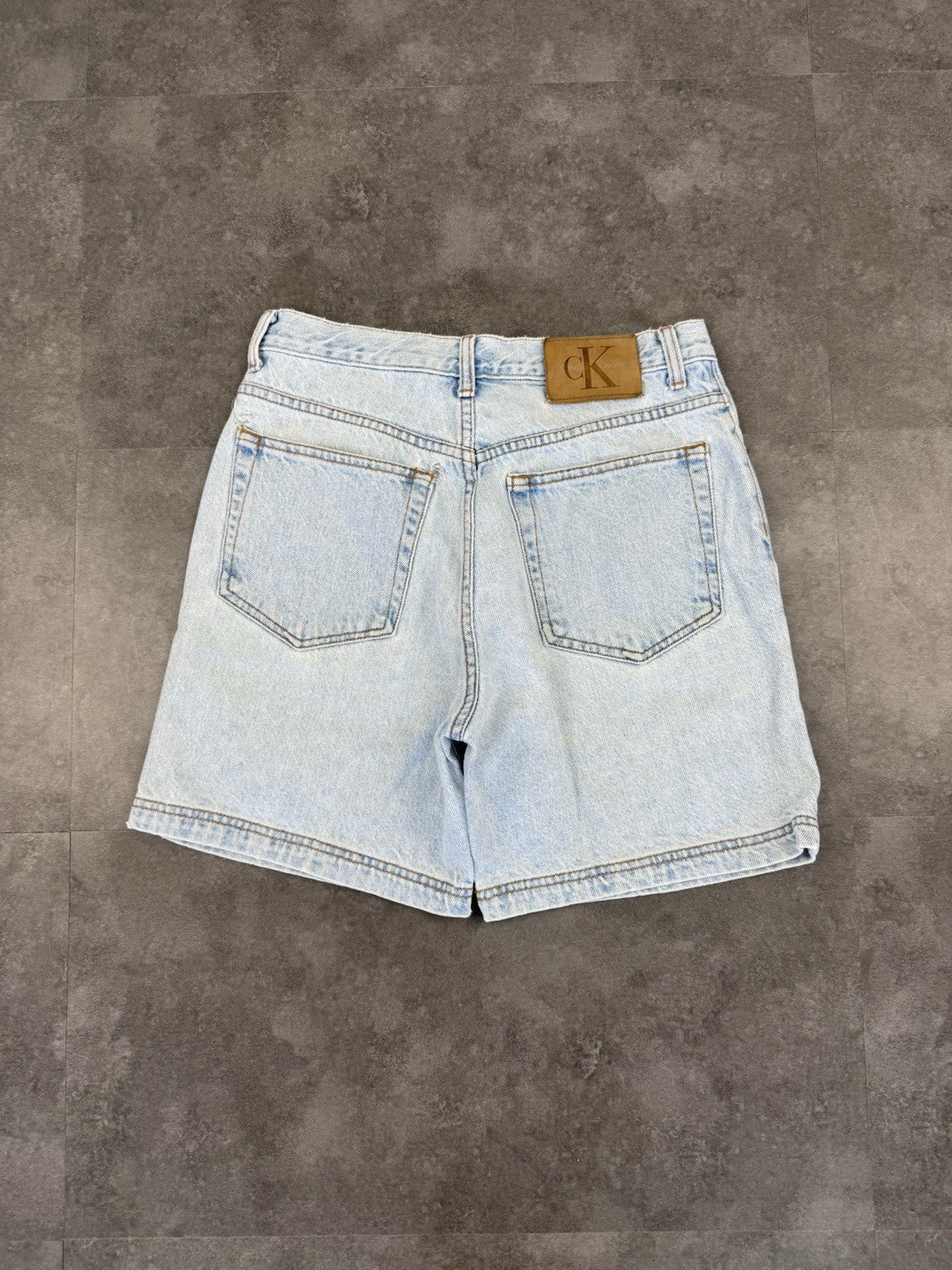 Calvin Klein Jorts Denim Jeans Shorts 90s/Y2K Baggy Made in USA Vintage 29W