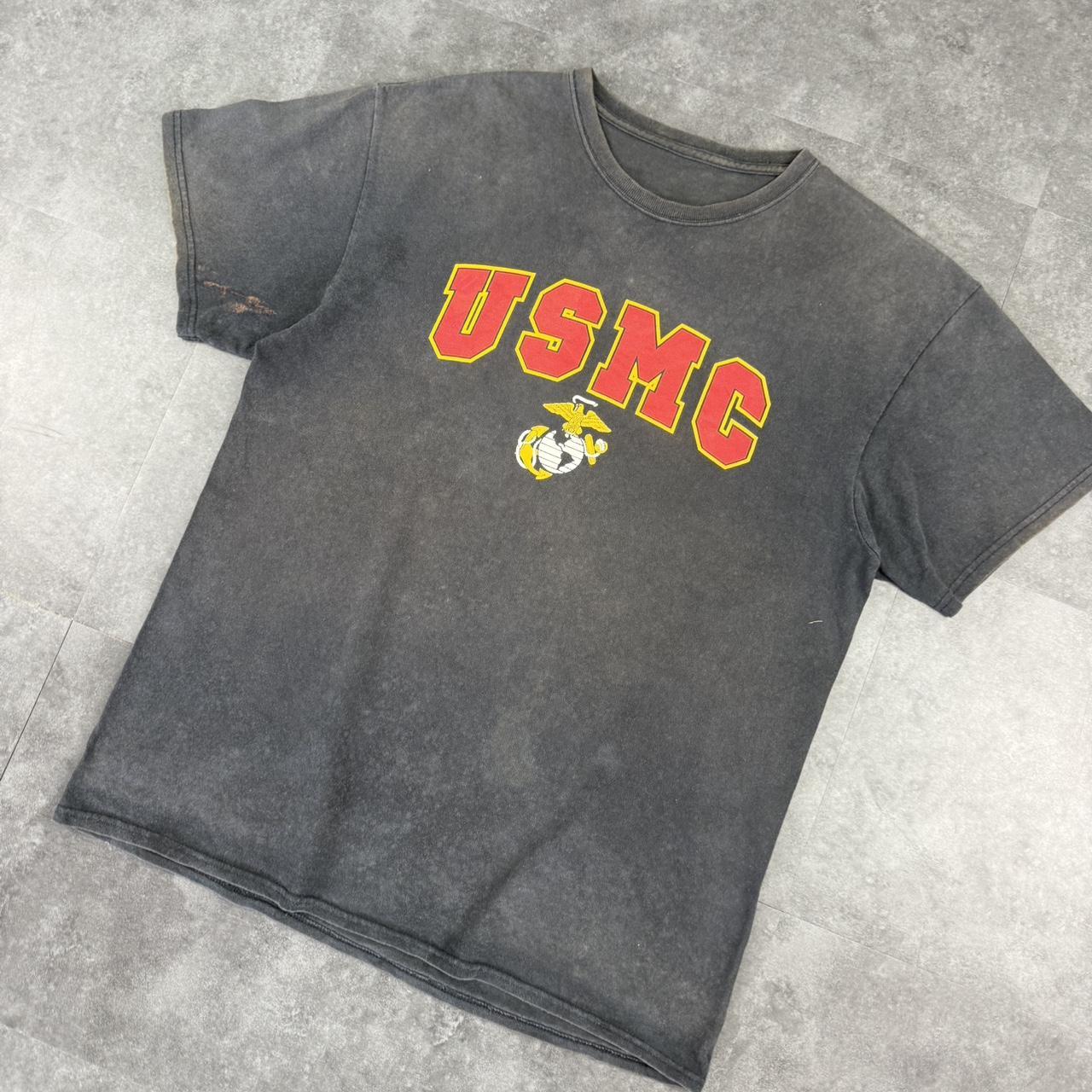 USMC 90s US Marine Corps print graphic logo T shirt