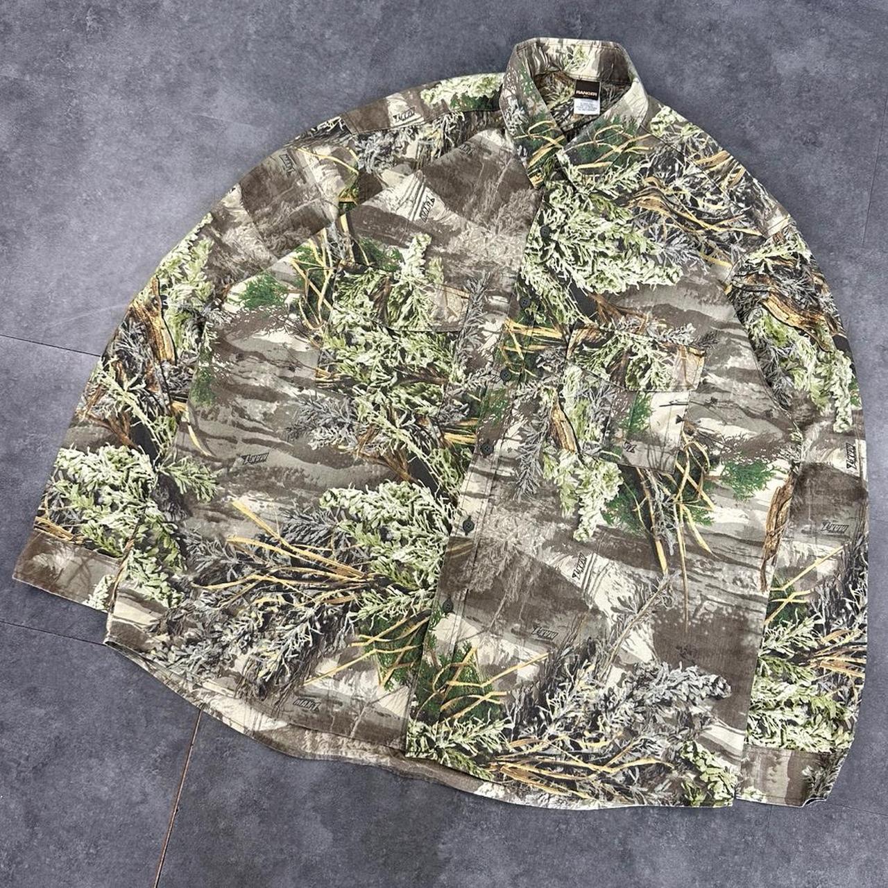 Ranger 2000s vintage 90s Y2K Mossy Oak Lightweight hunting apparel button down Real Tree camo long s