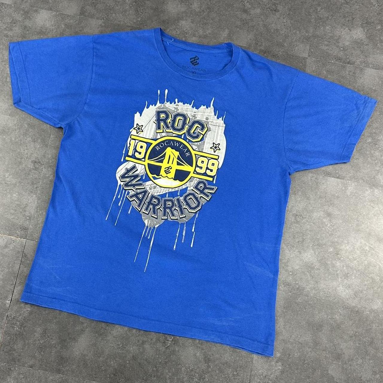 Golden State Warriors 2000s Rocawear print graphic logo T shirt