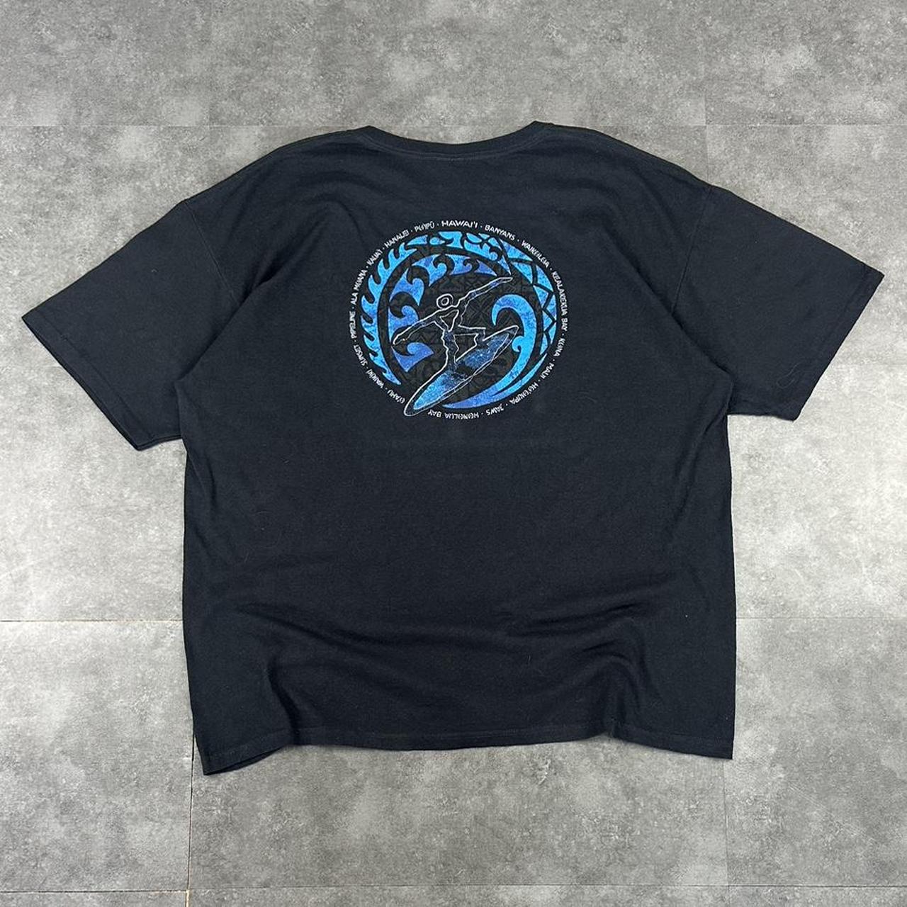 Anvil 90s printed Hawaii Surfer graphic logo shirt