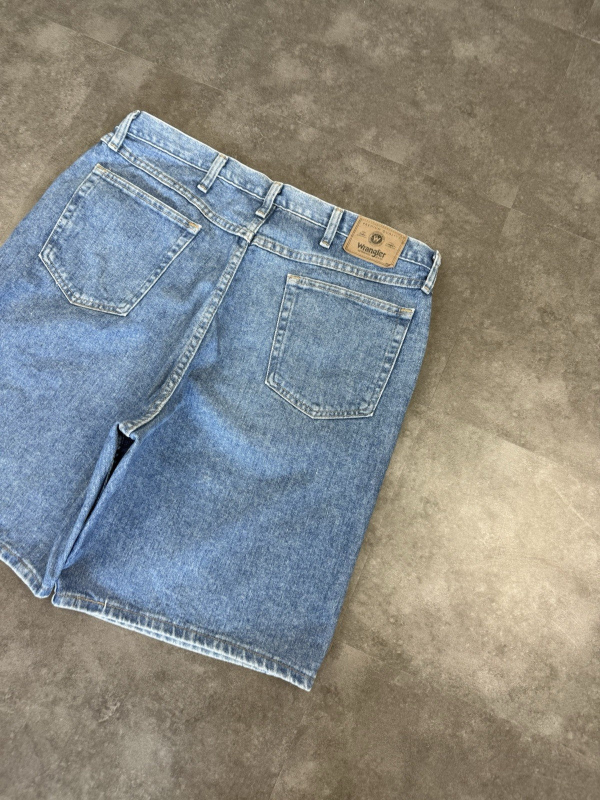 Wrangler Vintage Baggy Jorts 90s Y2K Denim Jeans Shorts Skater Workwear 36W