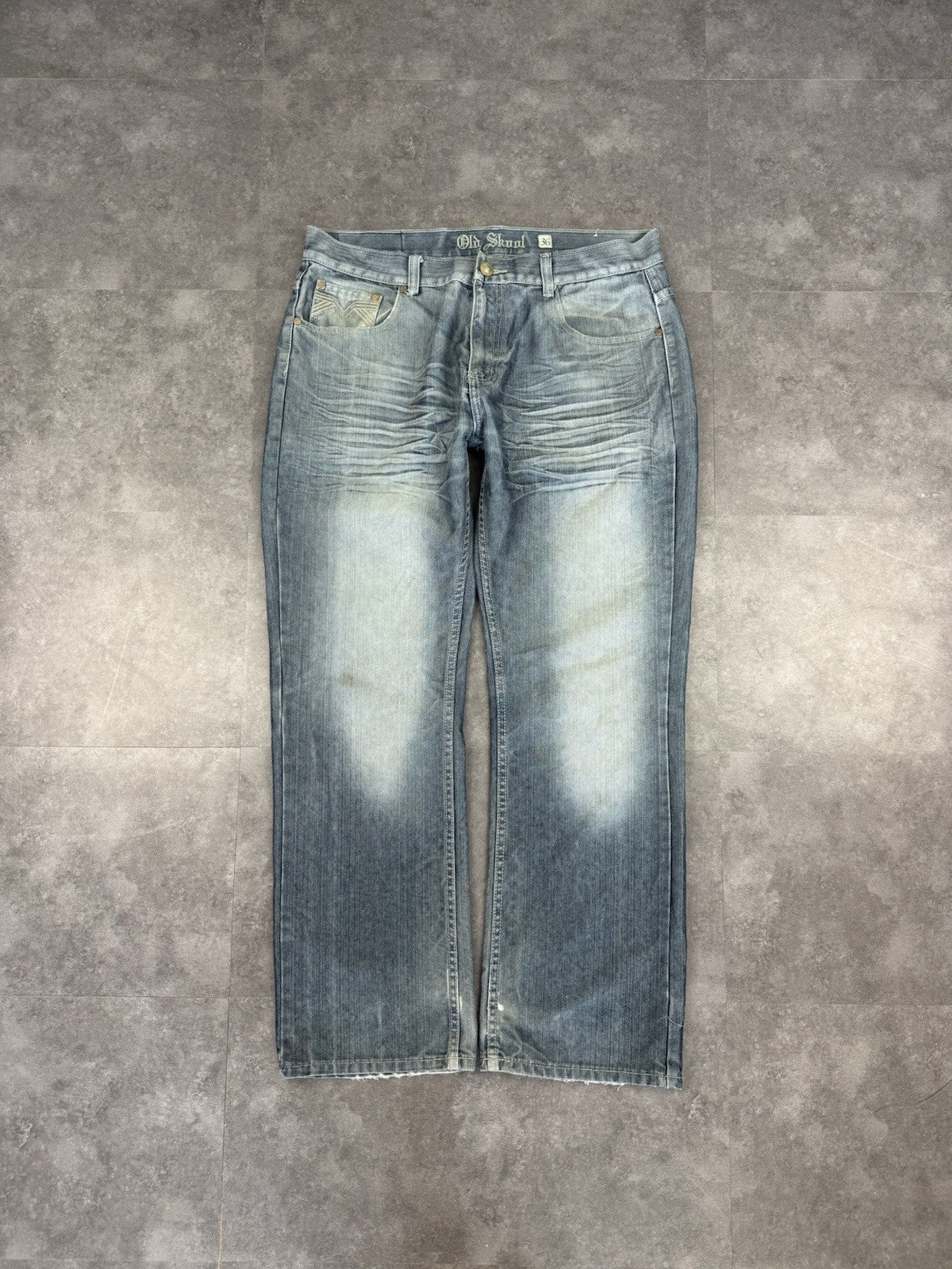 Old Skool 2000s Hip Hop Grunge Baggy Jeans 90s Y2K Vintage Skate Jeans 36W