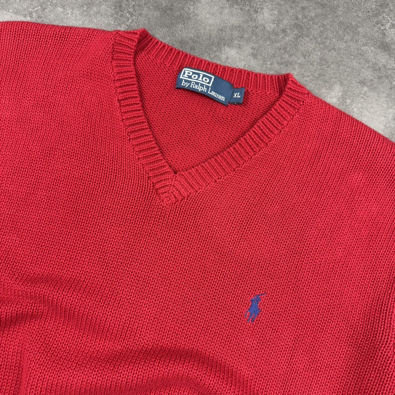 Polo Ralph Lauren 90s chunky knit v neck jumper