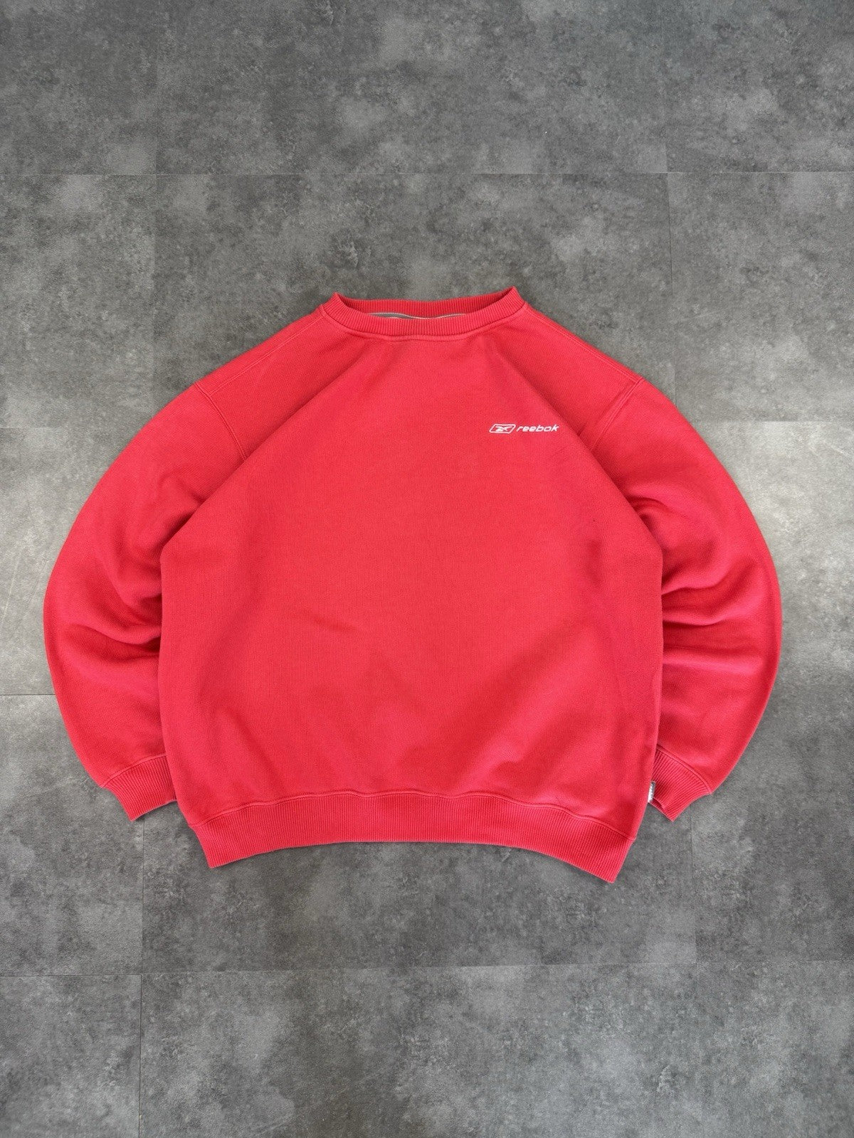Reebok Vintage Sweatshirt 90s Y2k Embroidered Logo Red Men's Size S