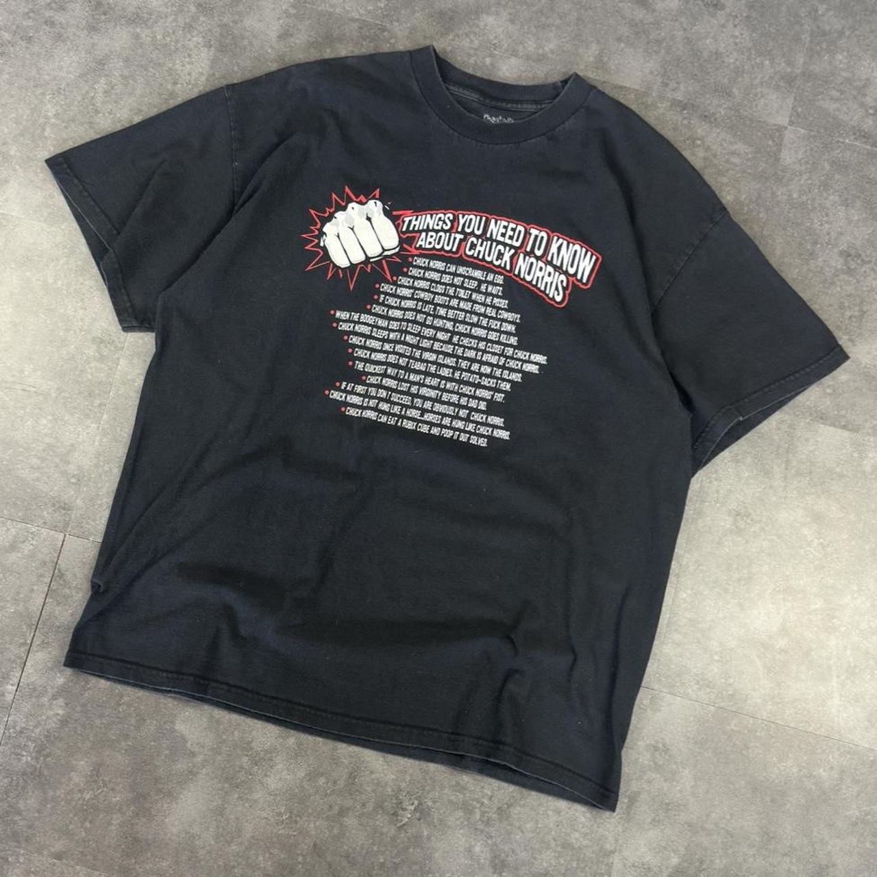 Chuck Norris T 2000s Y2K logo print design