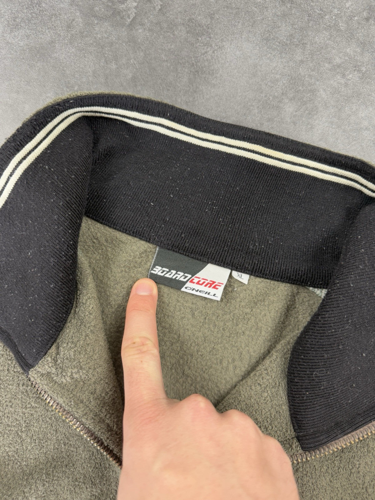 O'Neill Vintage Y2k Spellout Embroidered Fleece 1/4 Zip Fleece Winter Surfwear