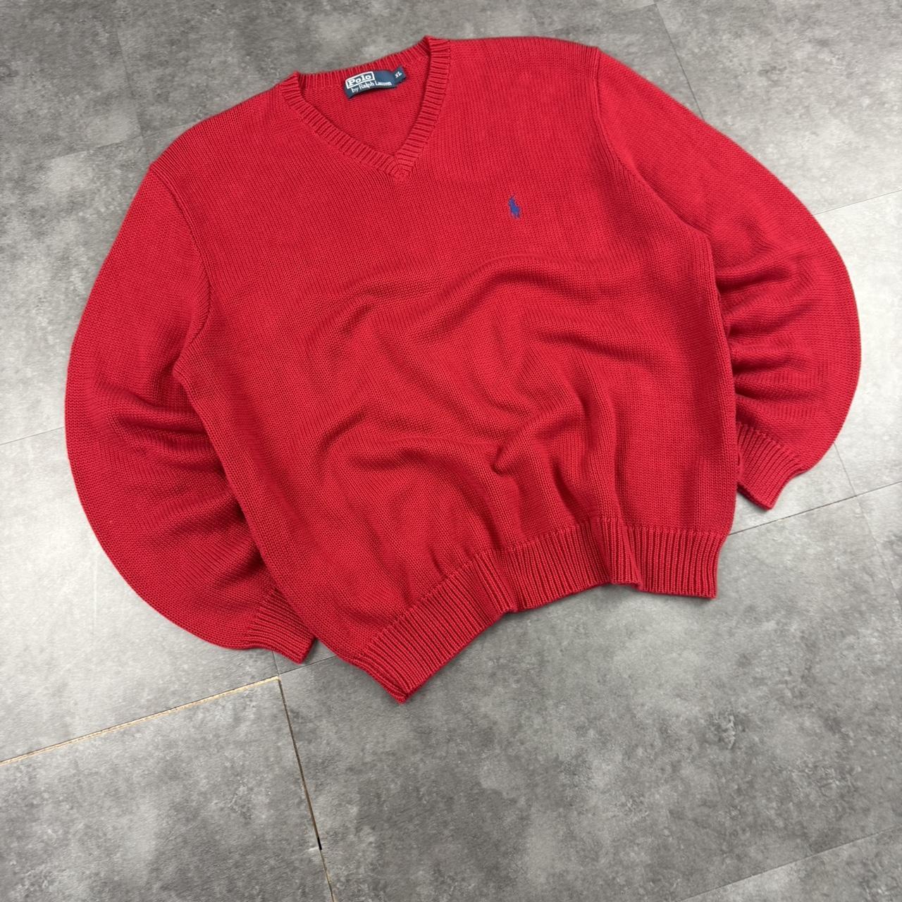 Polo Ralph Lauren 90s chunky knit v neck jumper