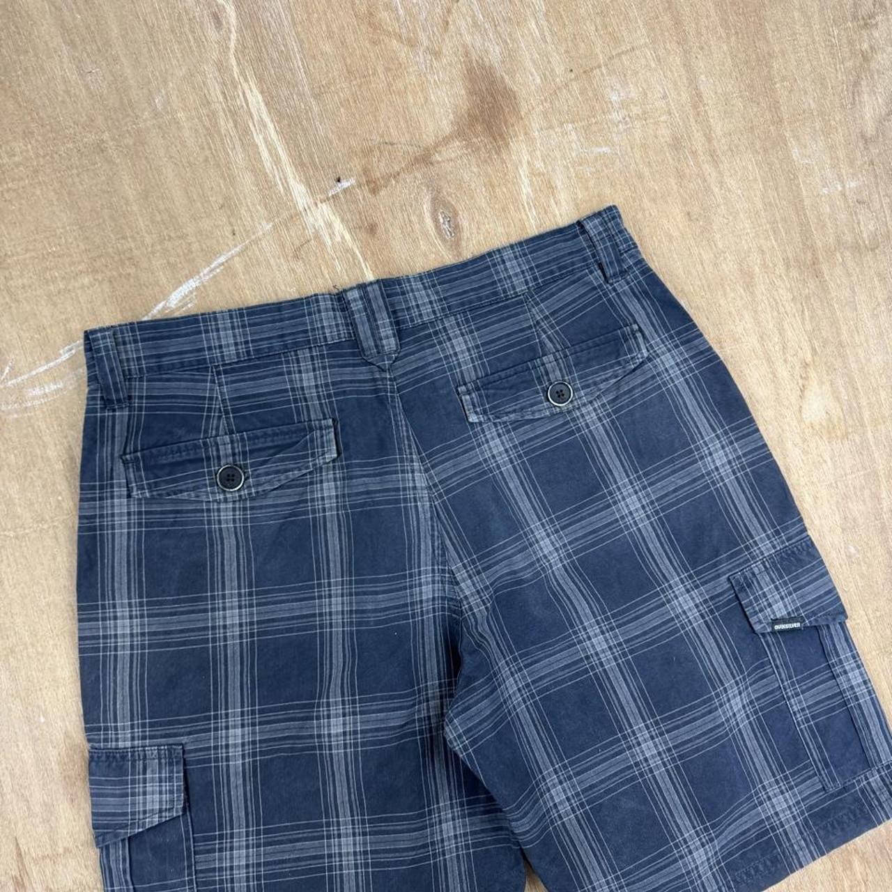 Quiksilver checked Surfwear Y2K cargo shorts