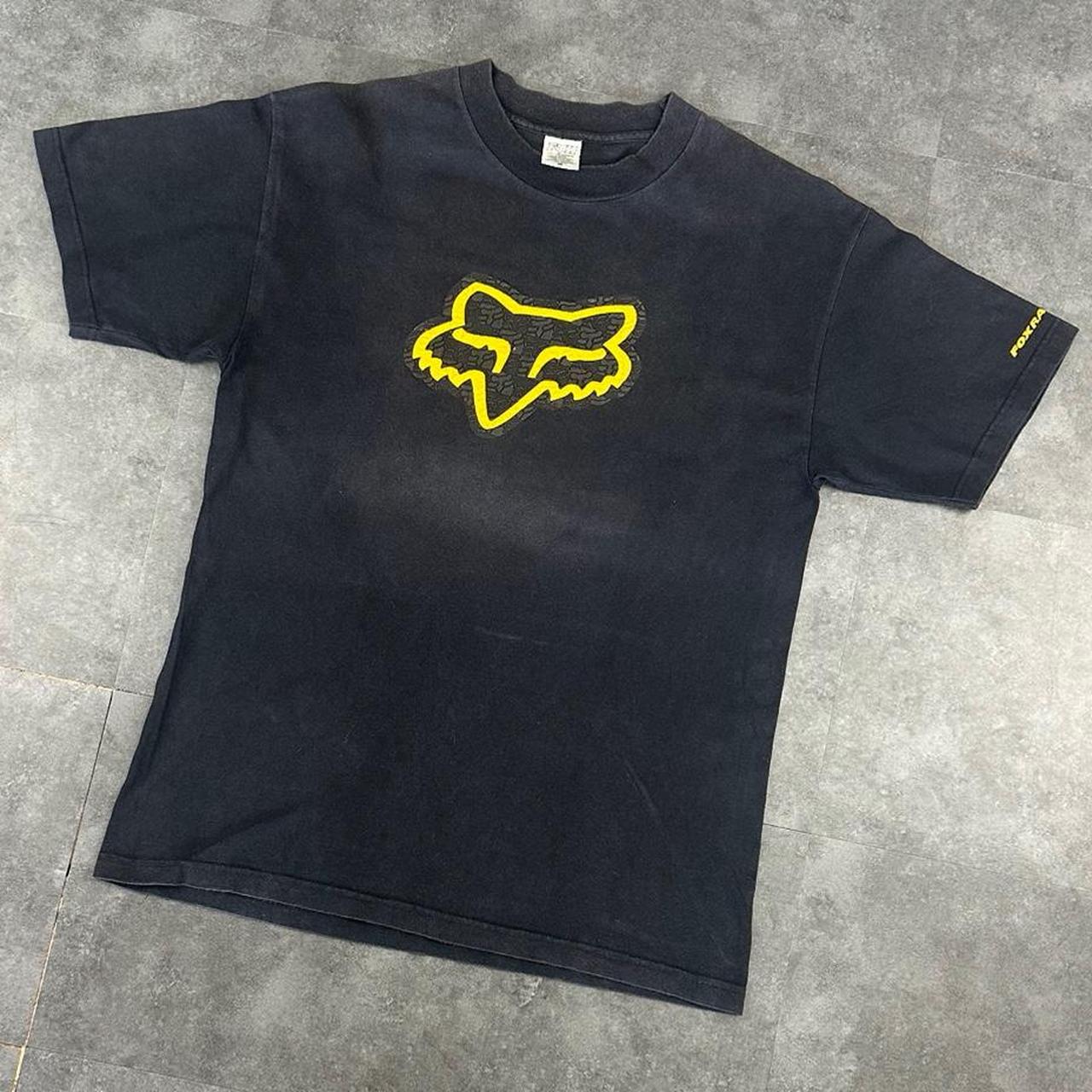 Fox Racing T 2000s Print Logo design graphic T shirt
