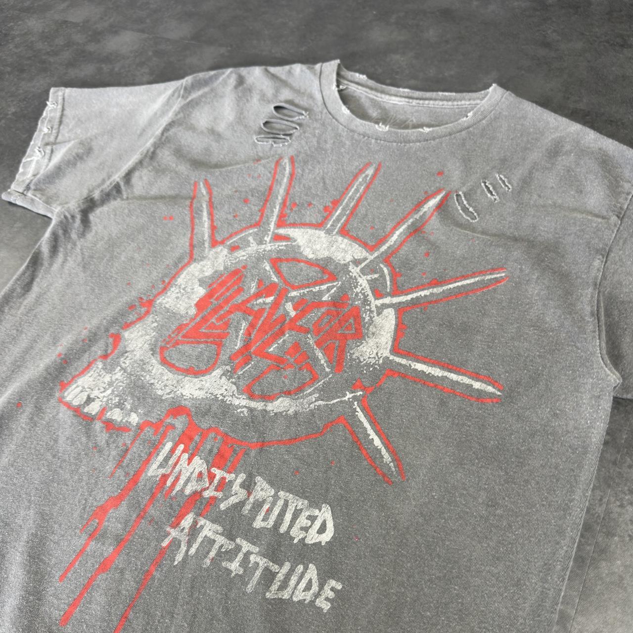 Slayer T 2000s Y2K logo Punk print design
