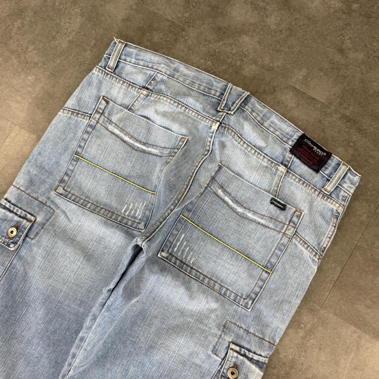 Cocheiro 2000s Vintage Baggy HipHop Y2k embroidered cargo Jorts