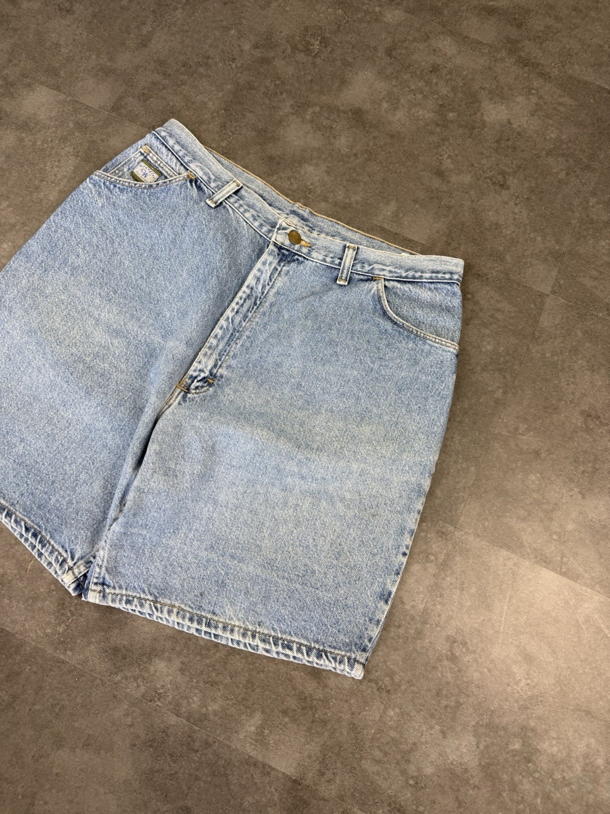 Wrangler Vintage Baggy Carpenter 90s Y2K Denim Jorts Shorts Skater Workwear 34W
