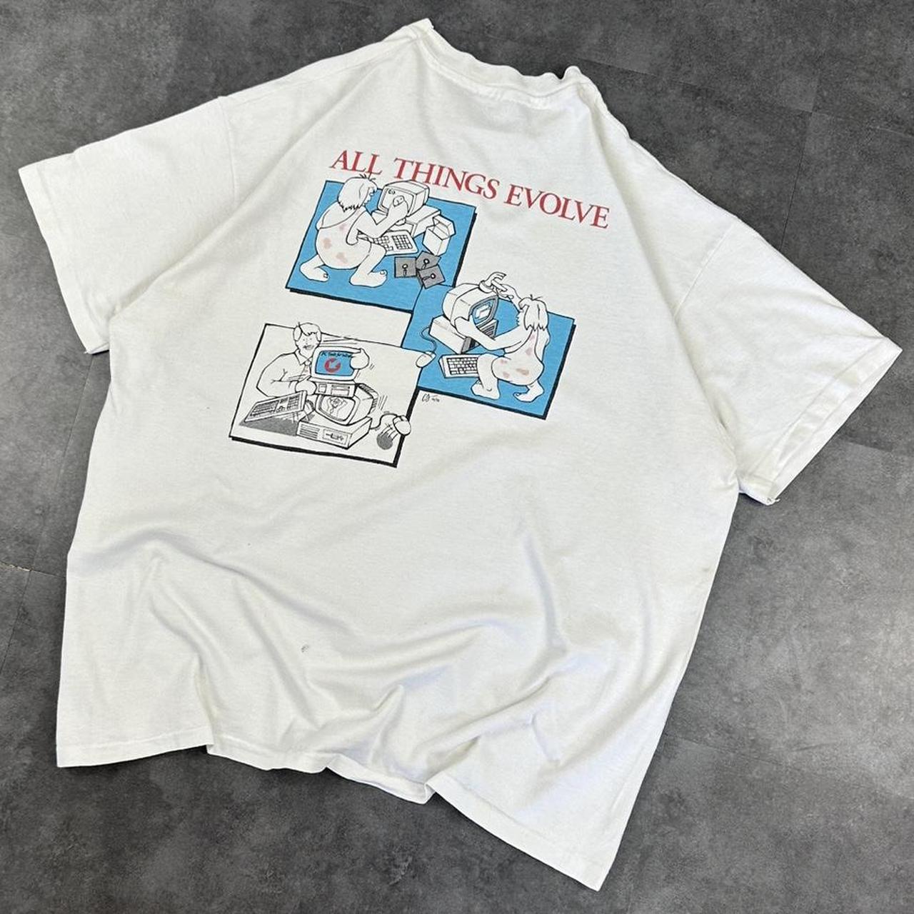 Hanes Beefy T 2000s cotton central point software graphic print spellout T shirt