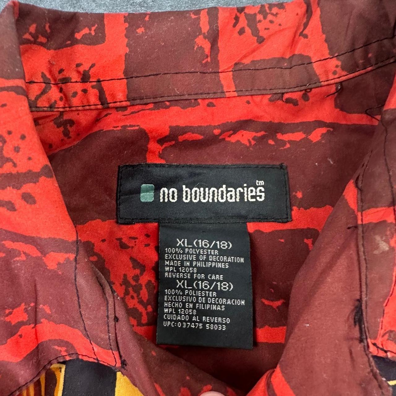 No Boundaries 2000s vintage 90s Y2K lightweight Summer racing button down bowling Shirt