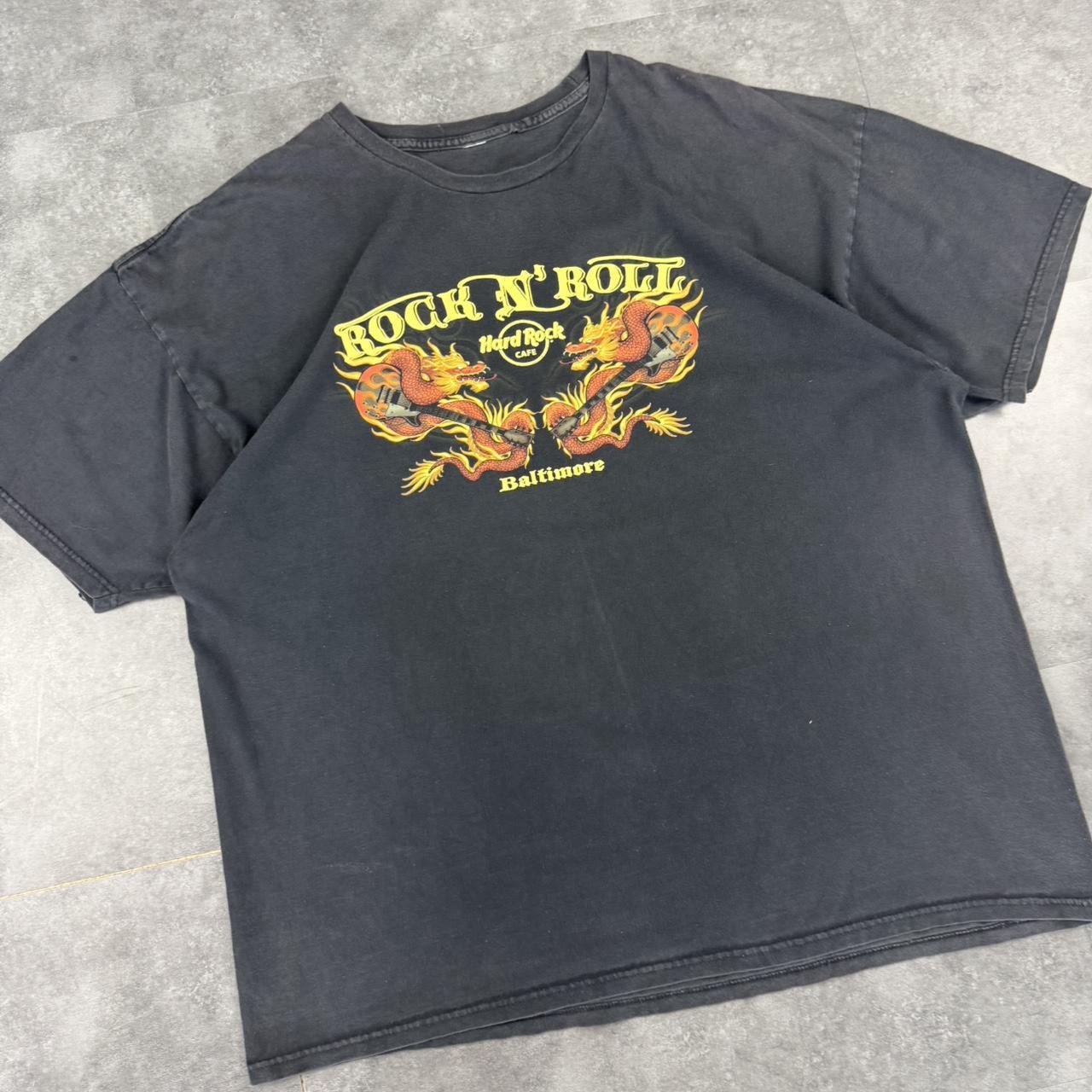 Hard Rock Cafe 2000s Baltimore dragon Y2K logo print graphic T shirt