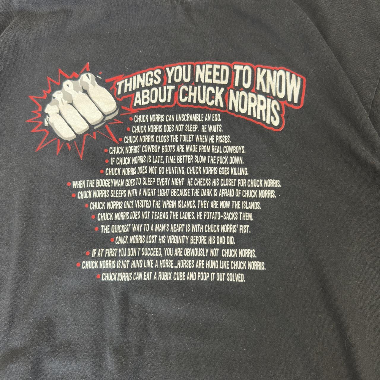 Chuck Norris T 2000s Y2K logo print design