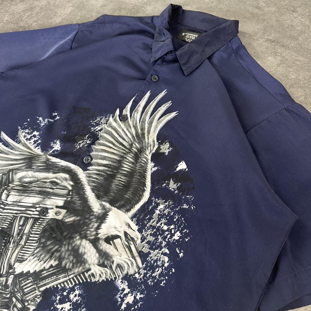No boundaries 2000s vintage 90s Y2K lightweight Summer racing button down bowling Shirt