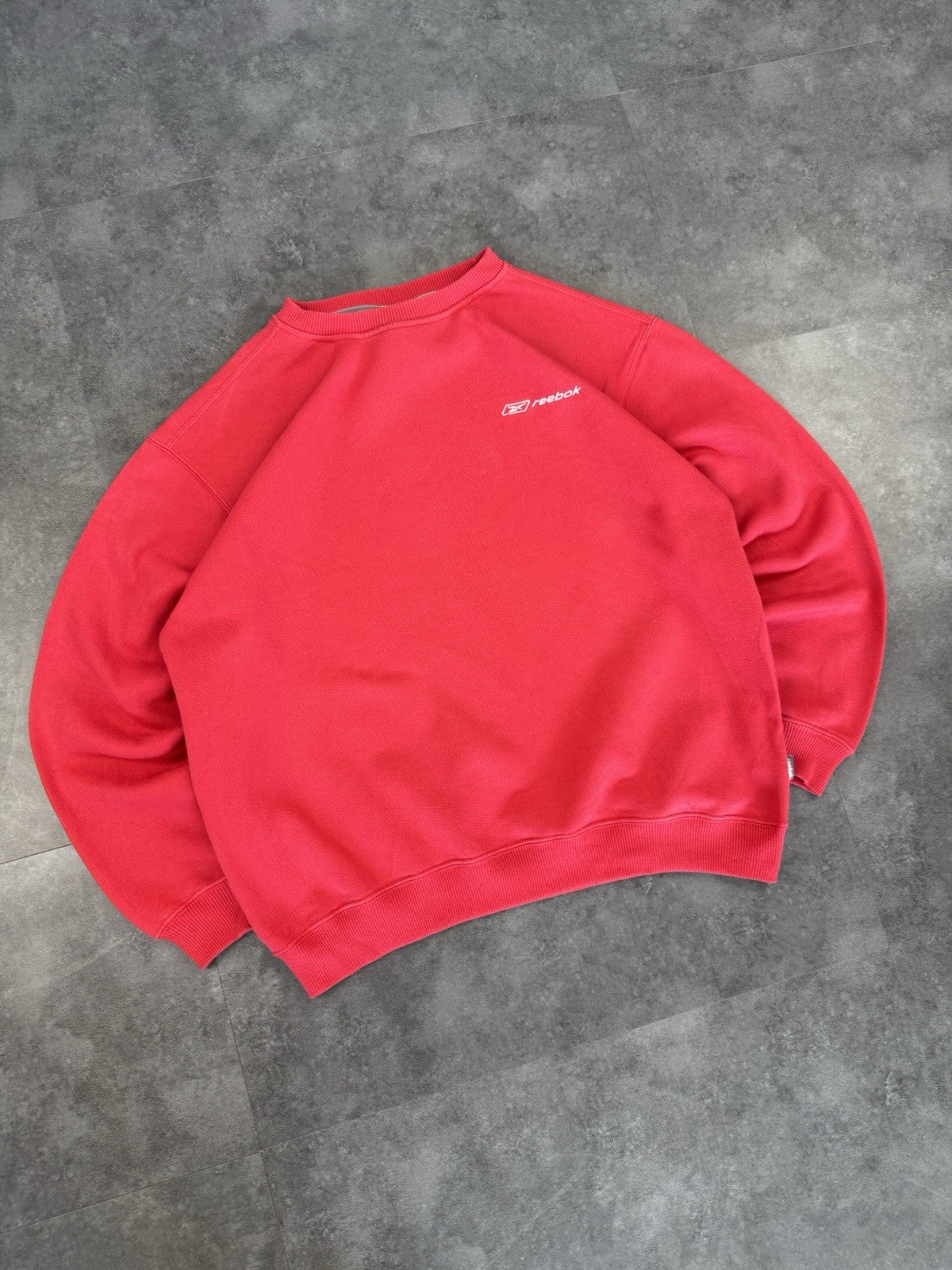 Reebok Vintage Sweatshirt 90s Y2k Embroidered Logo Red Men's Size S