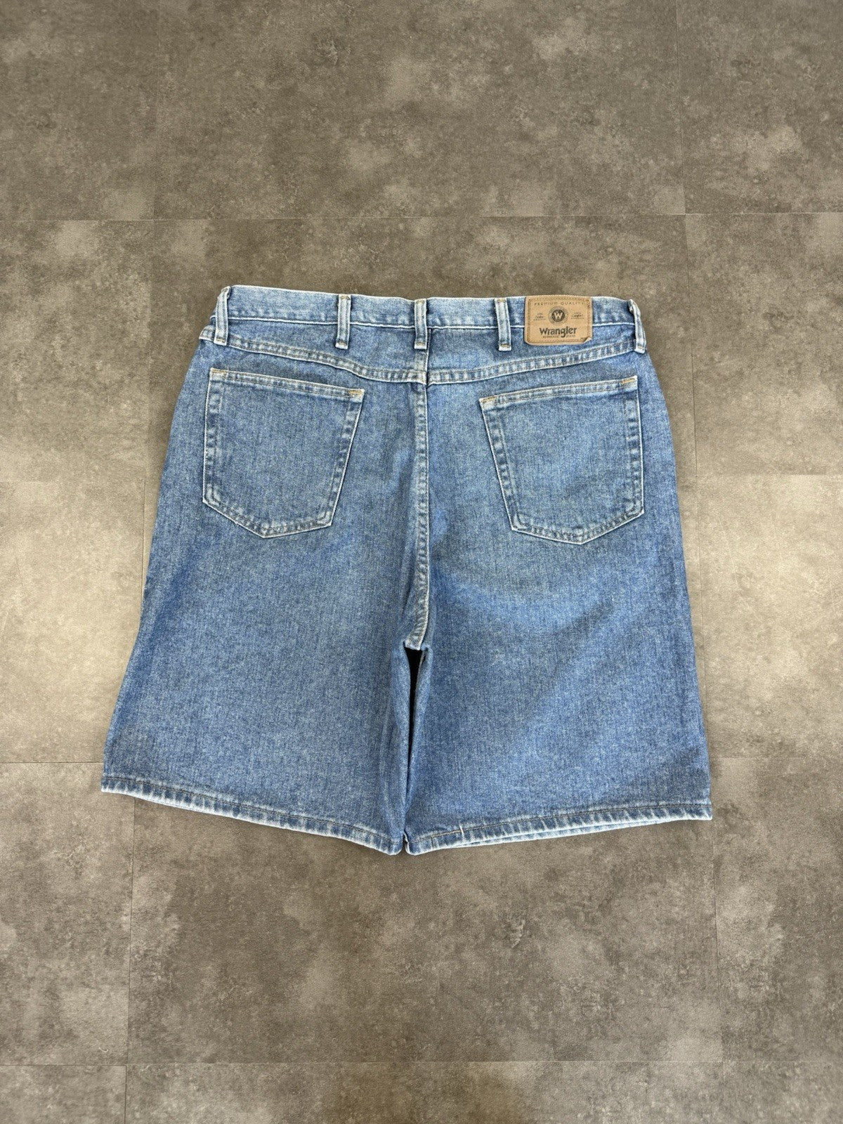 Wrangler Vintage Baggy Jorts 90s Y2K Denim Jeans Shorts Skater Workwear 36W