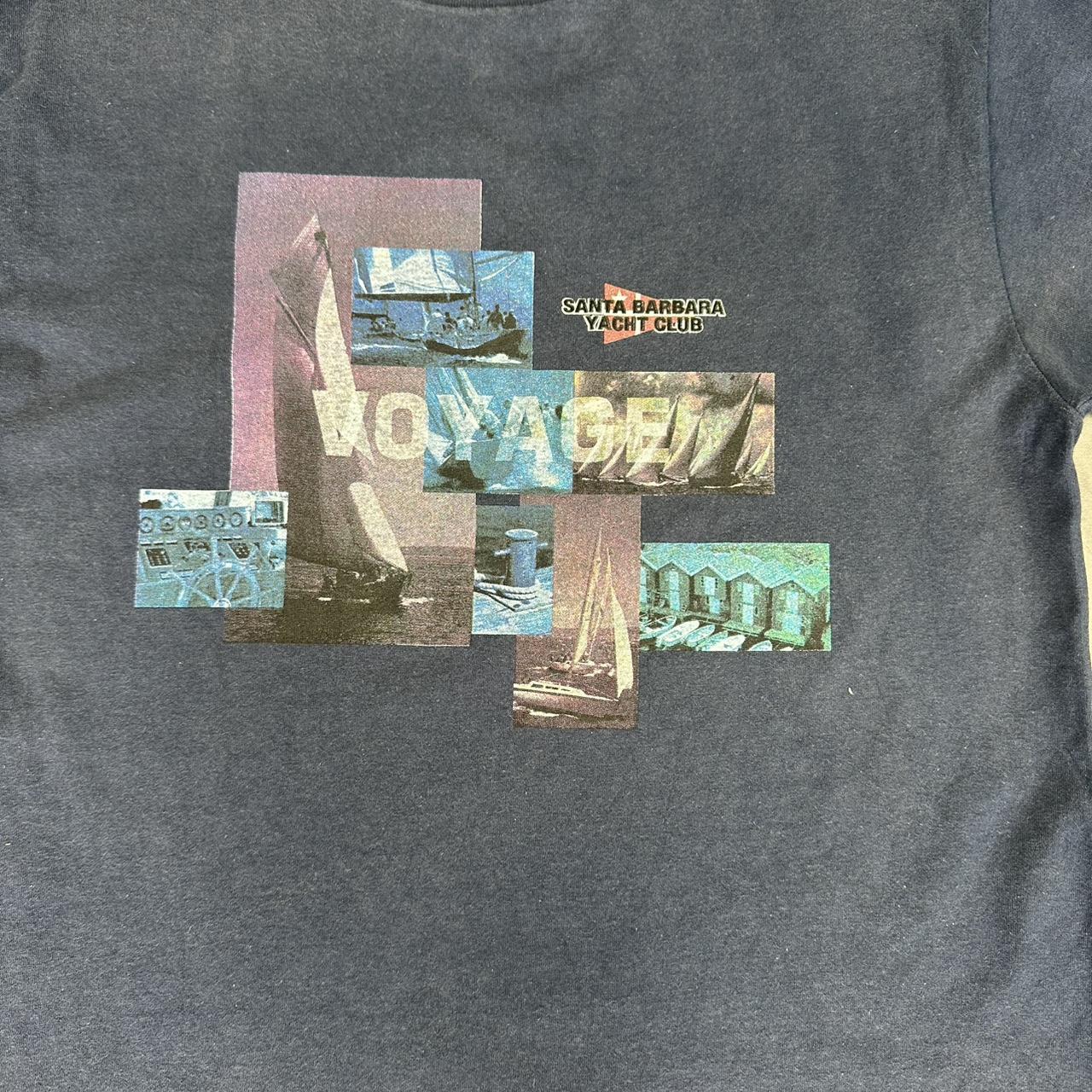 Tultex 2000s Logo Print Voyage Boat graphic logo T shirt