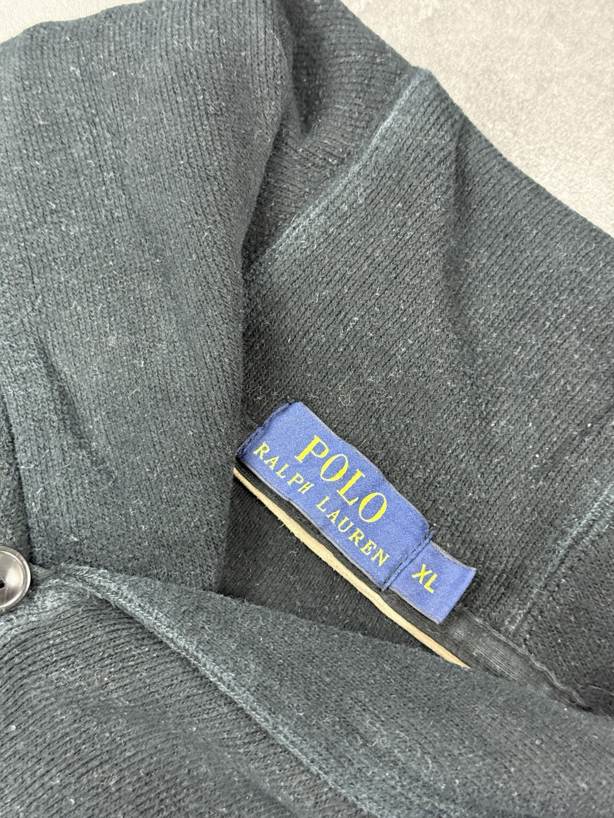 Vintage Polo Ralph Lauren Heavyweight Sweatshirt XL Embroidered logo Button neck