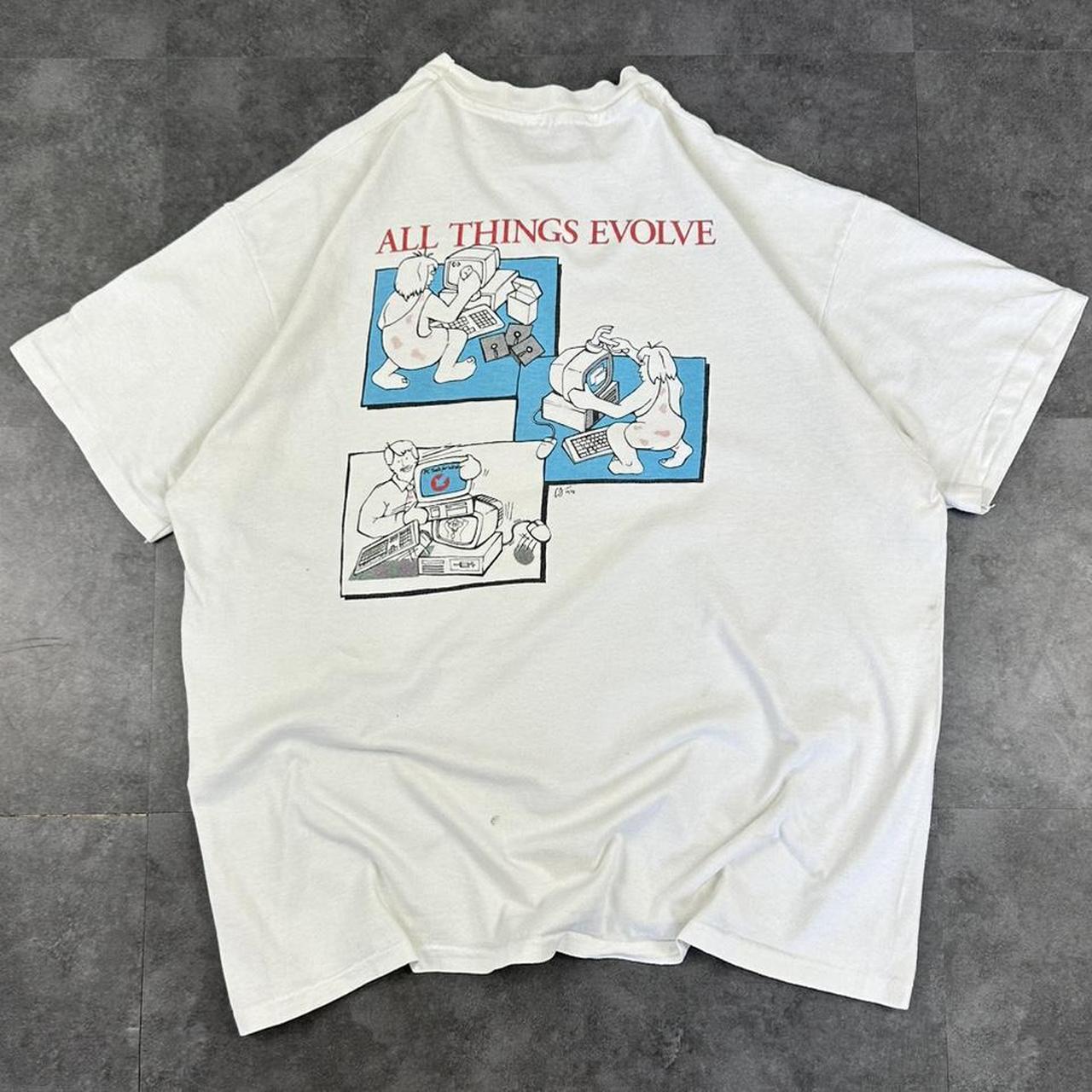 Hanes Beefy T 2000s cotton central point software graphic print spellout T shirt