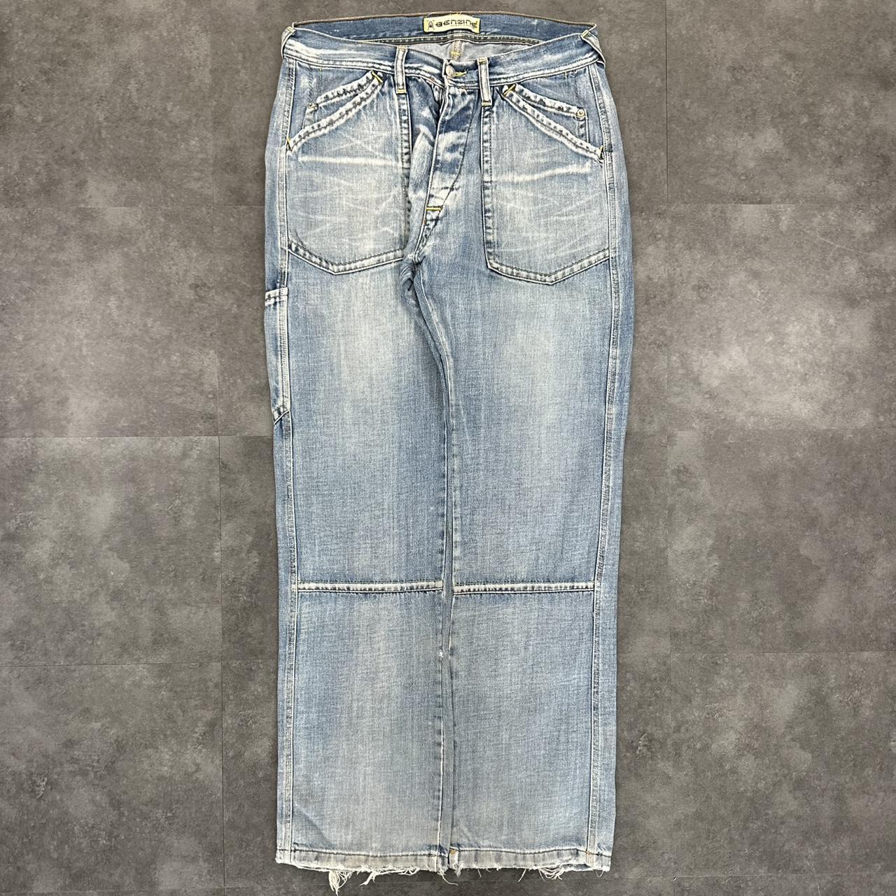 Japanese style hiphop 2000s embroidered jeans