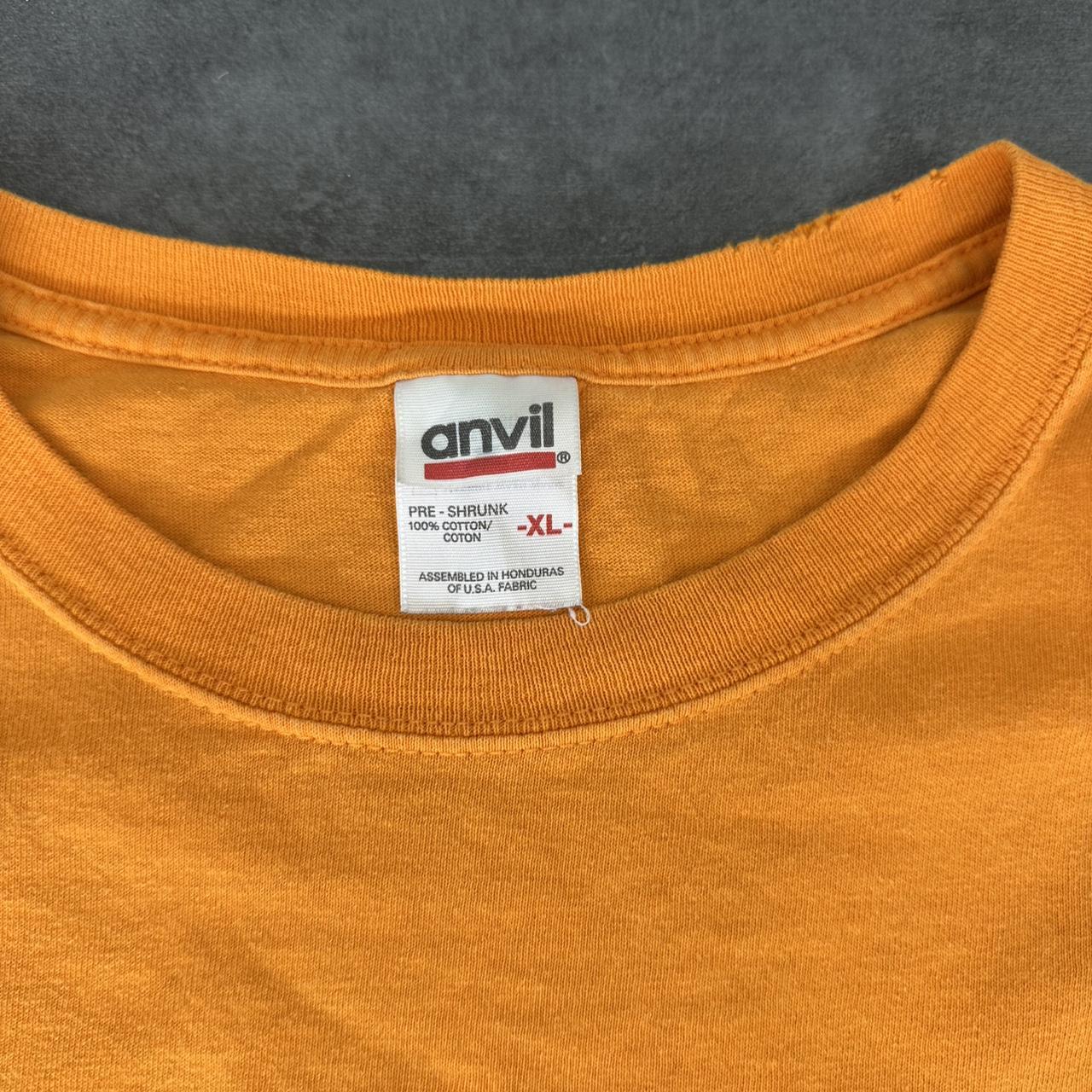 Anvil T 2000s Y2K logo print Dirty Dicks crab house logo