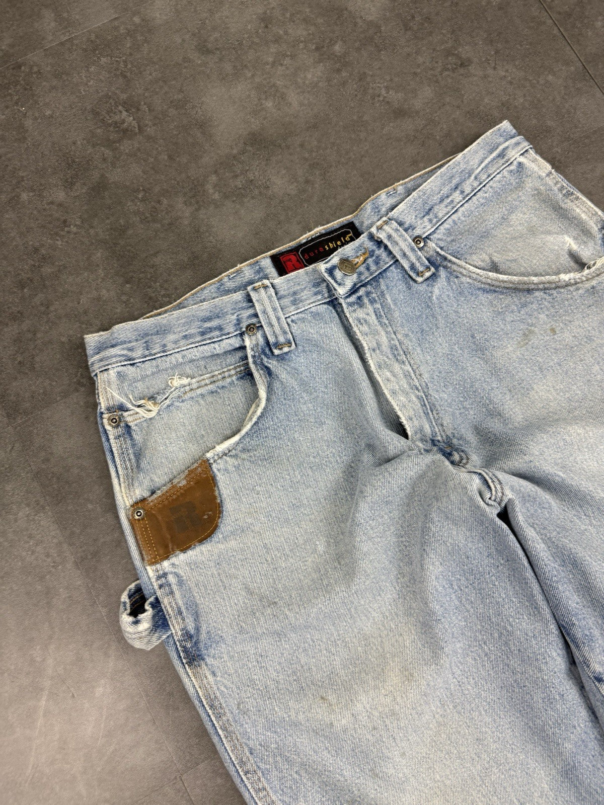 Wrangler DuraSheild Jeans Mens Y2K Denim USA Vintage Carpenter Straight 36W 32L