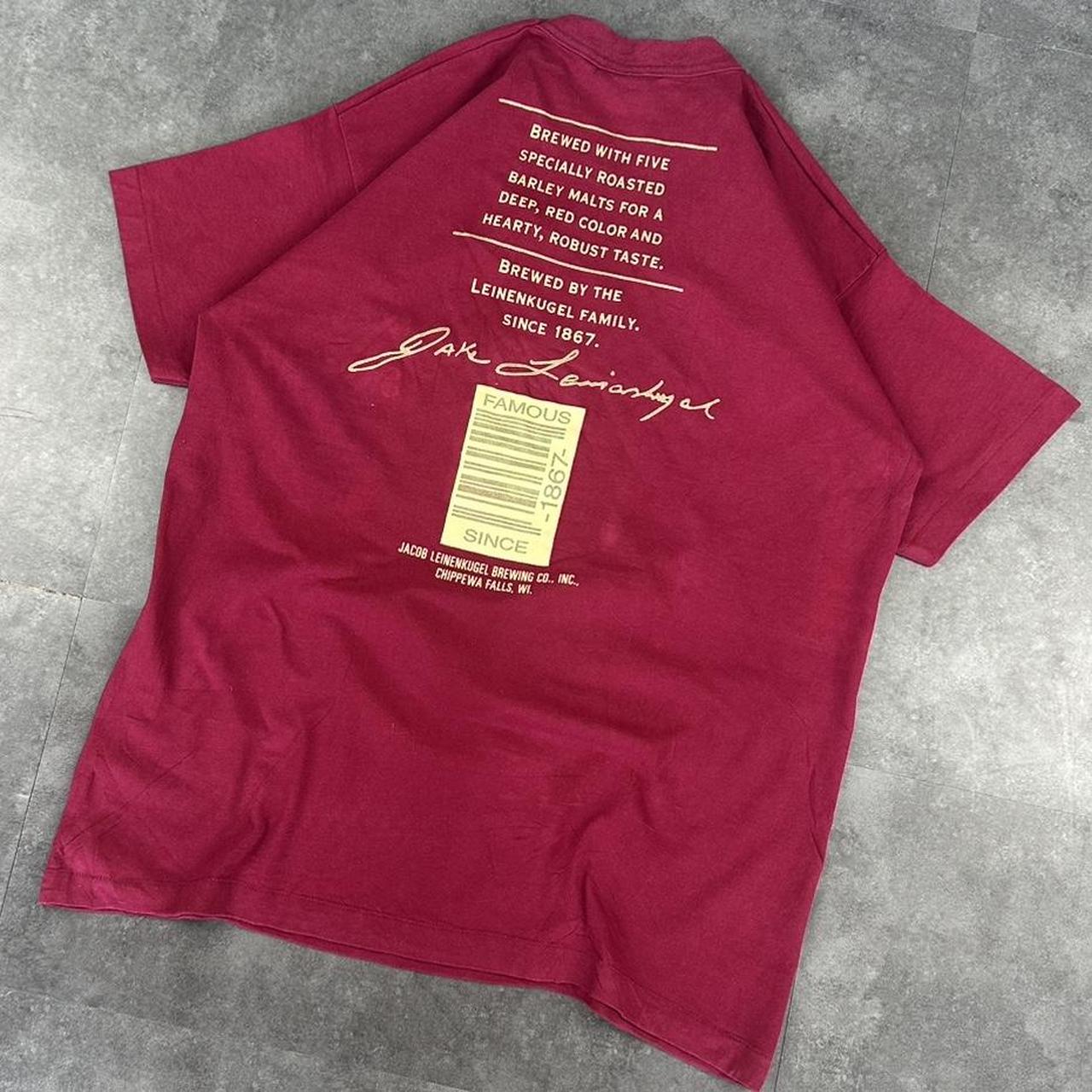 Fruit Of The Loom 2000s Print graphic German Lager logo T shirt