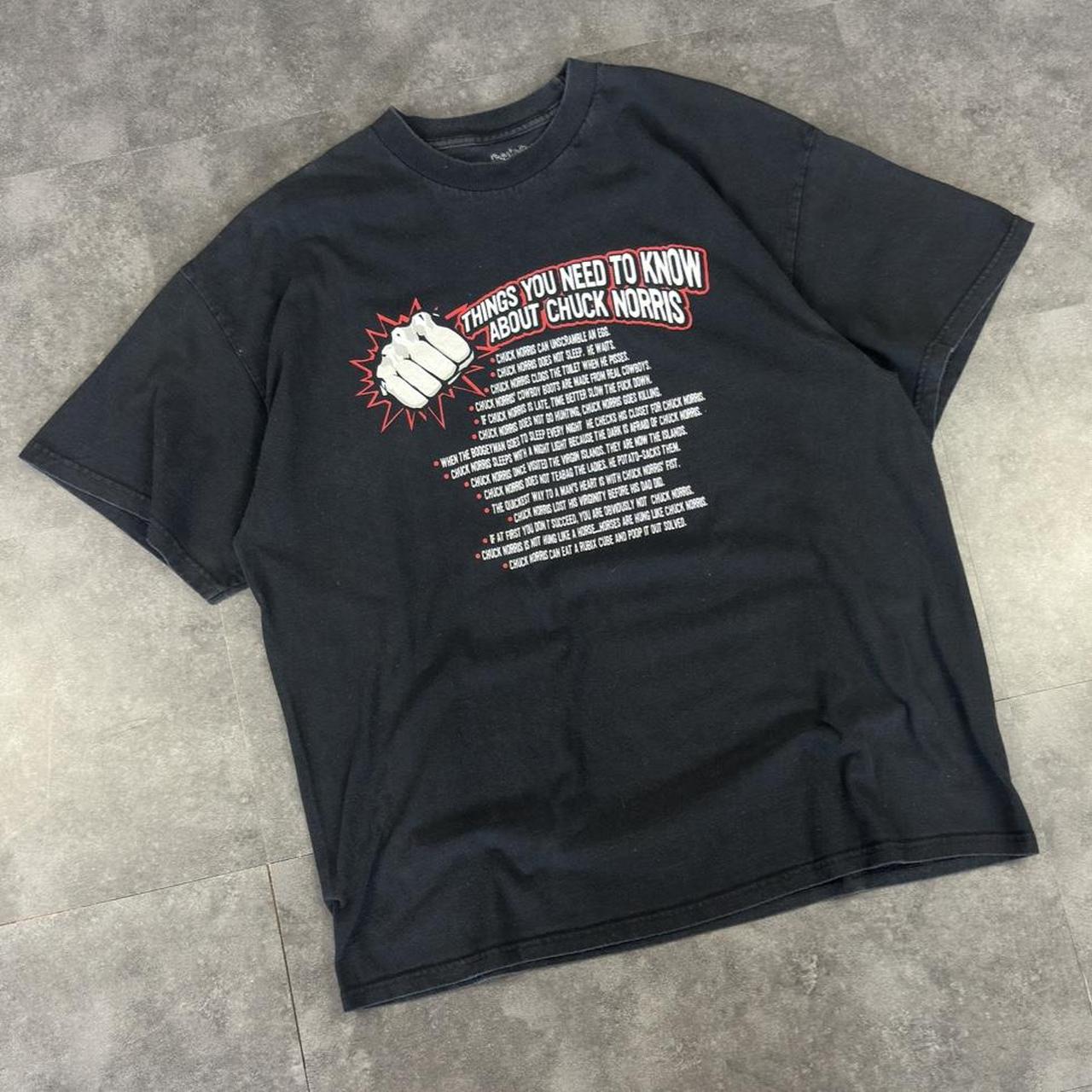 Chuck Norris T 2000s Y2K logo print design