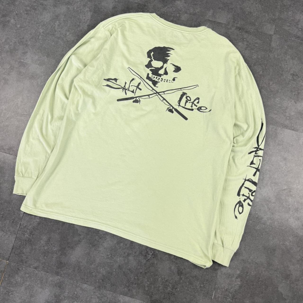Salt Life Skull 2000s long sleeve skater Surfwear Print graphic T shirt