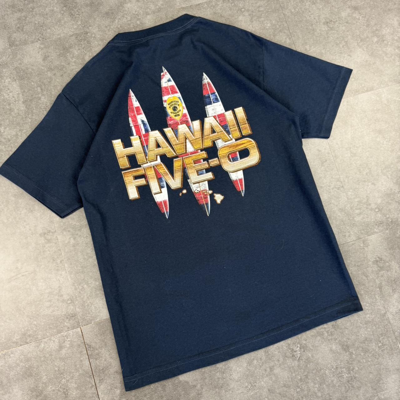 Hawaii Five O T 2000s surfwear Logo design graphic T shirt