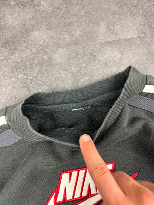 Nike Air Vintage 2000s Sweatshirt Spellout Y2k 90s Big logo Black