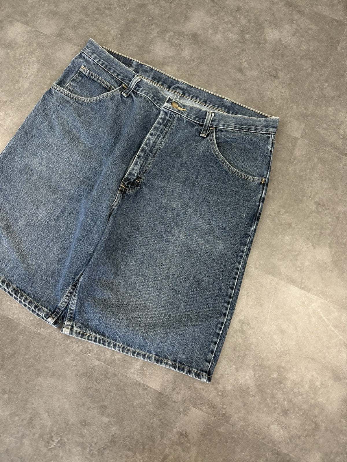 Wrangler Vintage Baggy Jorts 90s Y2K Denim Jeans Shorts Skater Workwear 38W