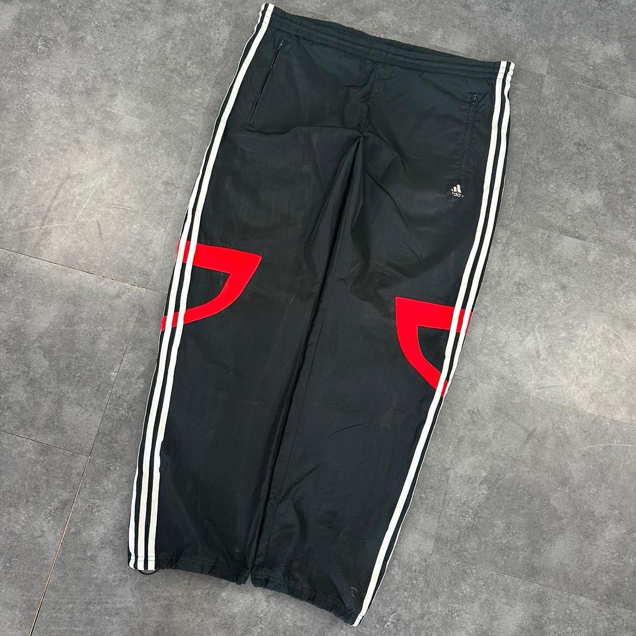 Adidas 2000s baggy vintage sportswear adjustable track pants