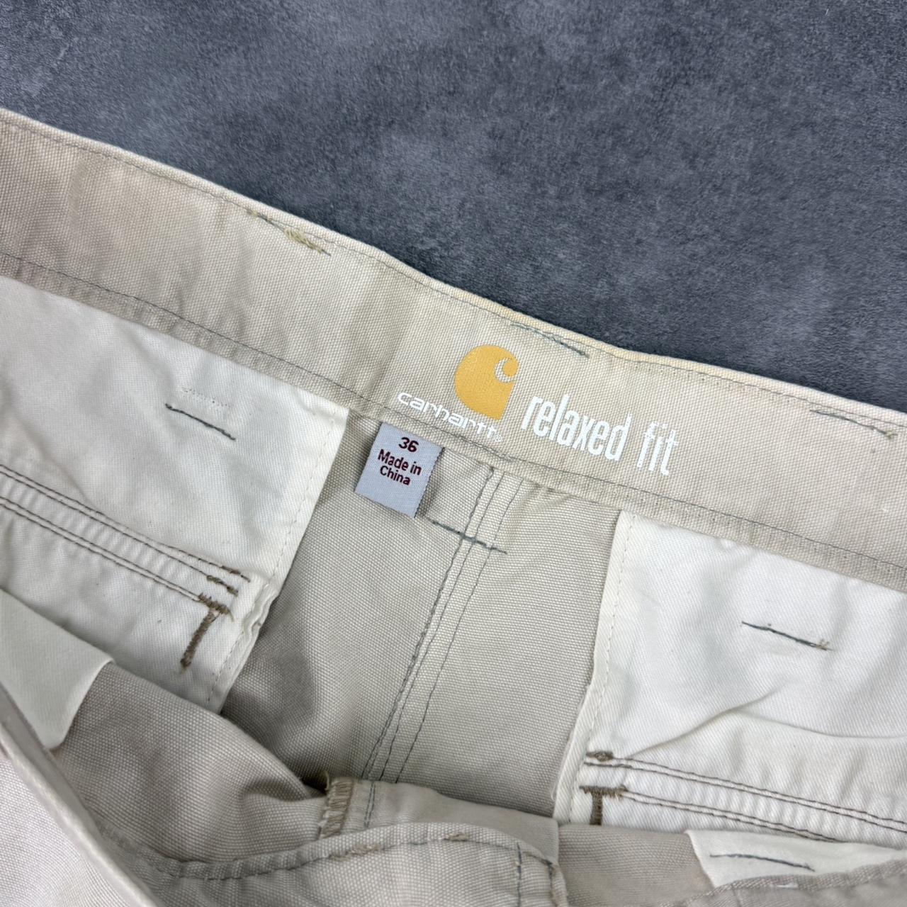 Carhartt 2000s carpenter Bermuda check dungaree workwear comfort fit cargo shorts