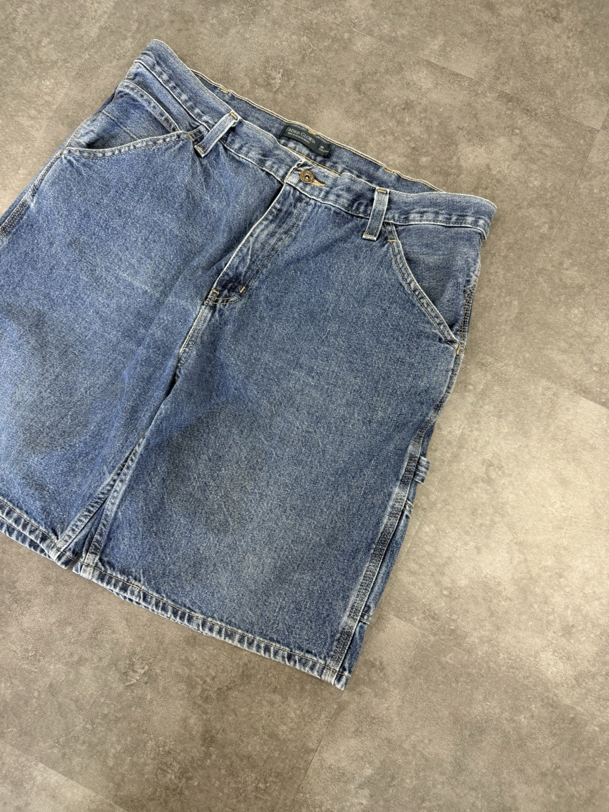 Faded Glory Vintage Baggy Carpenter 90s Y2K Denim Jorts Shorts Skate Workwear 38