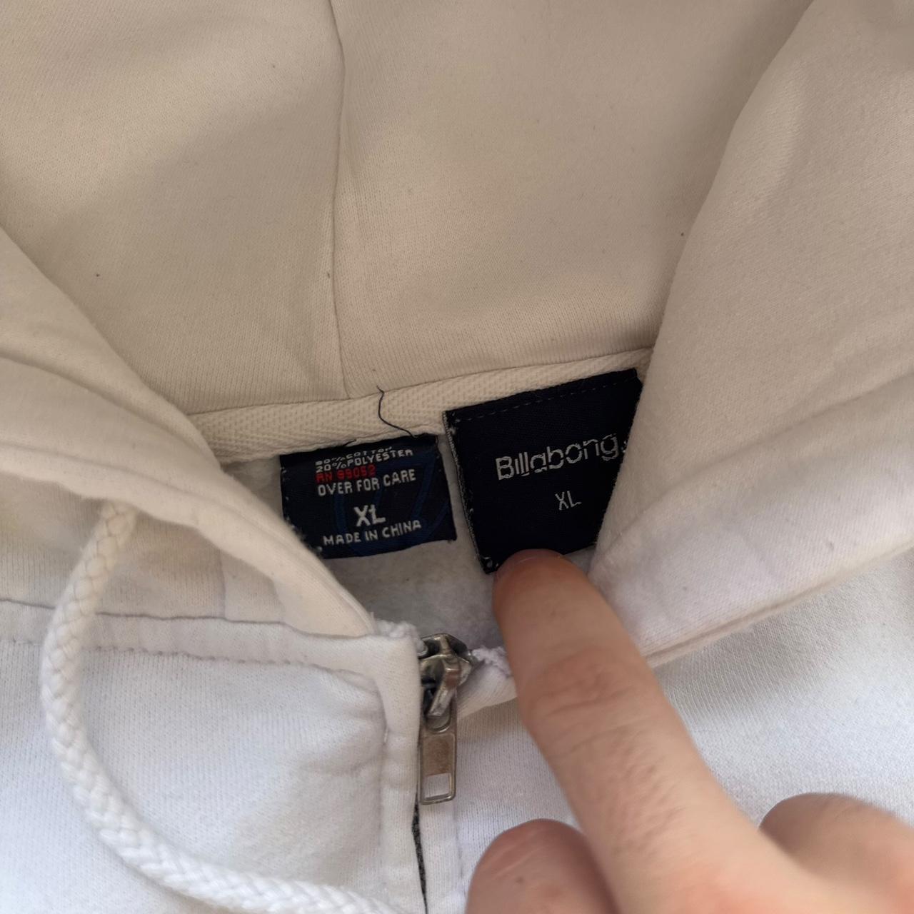 Billabong Vintage Y2K Surfwear 2000s white hoodie