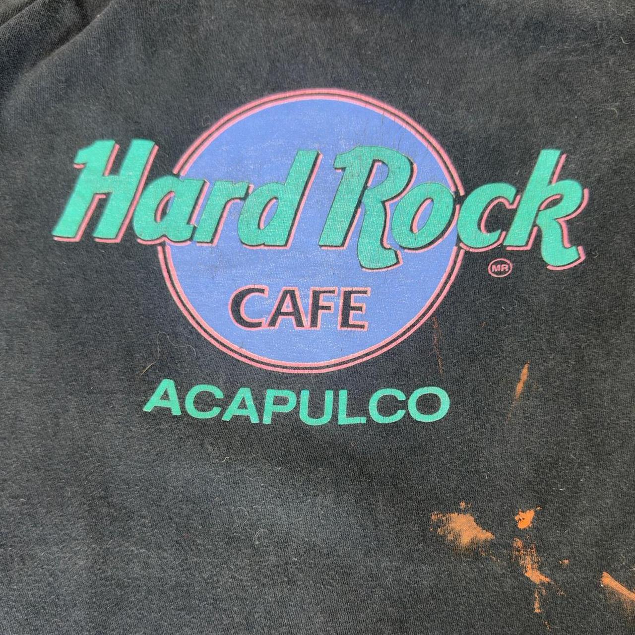 Hard Rock Cafe T 2000s Y2K logo Acapulco print design