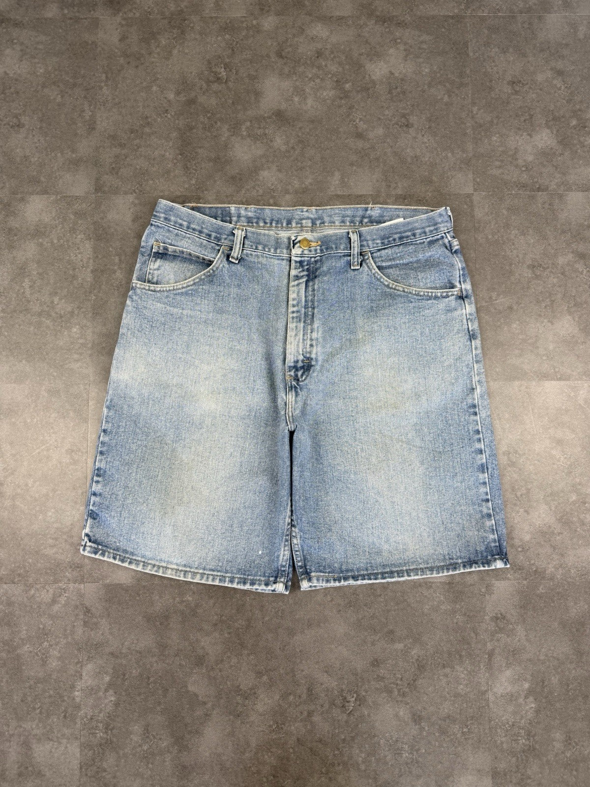 Wrangler Vintage Baggy Loose Jorts 90s Y2K Denim Jeans Shorts Skater 38W