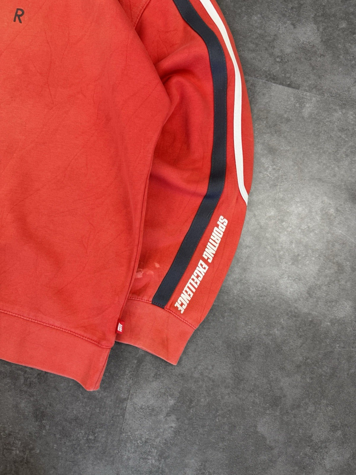 Nike Air Vintage Sweatshirt Red Centre Swoosh Retro 90s Pullover Men's M
