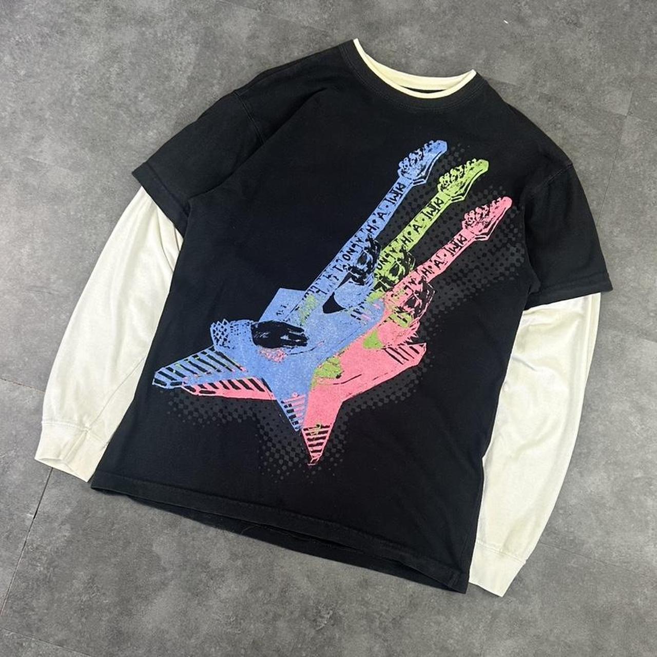 Guitar Hero Style T 2000s Print Japanese Logo graphic T shirt