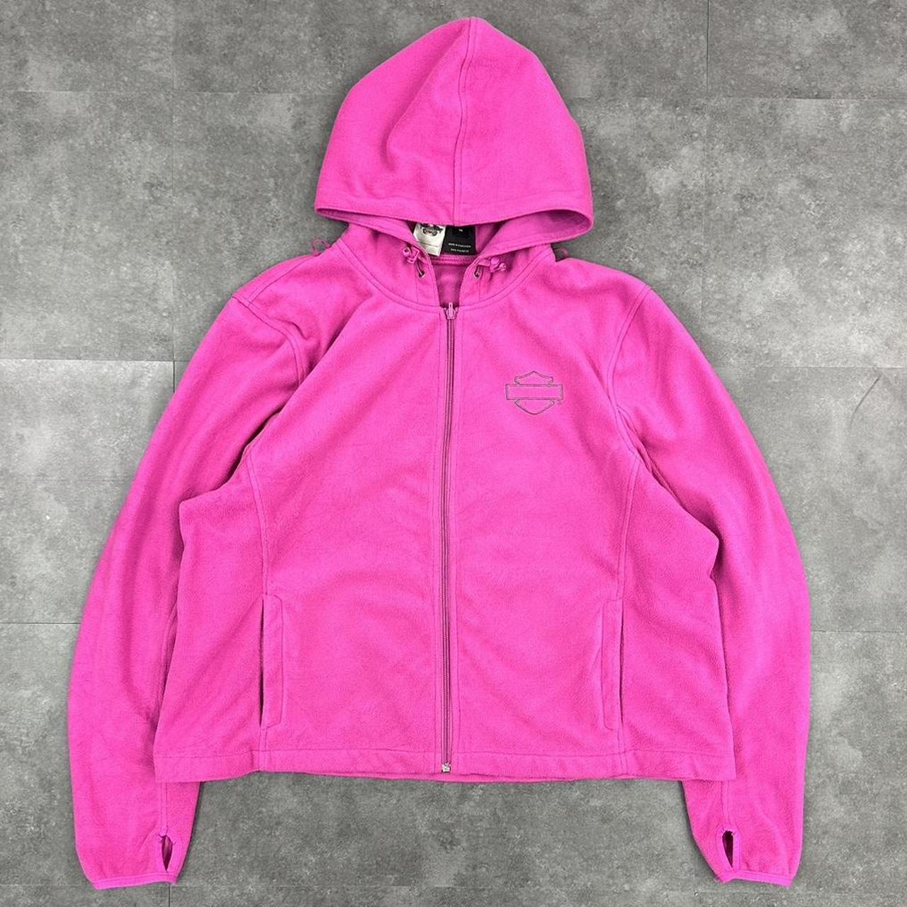 2000s Harley Davidson zip up fleece sweatshirt hoodie