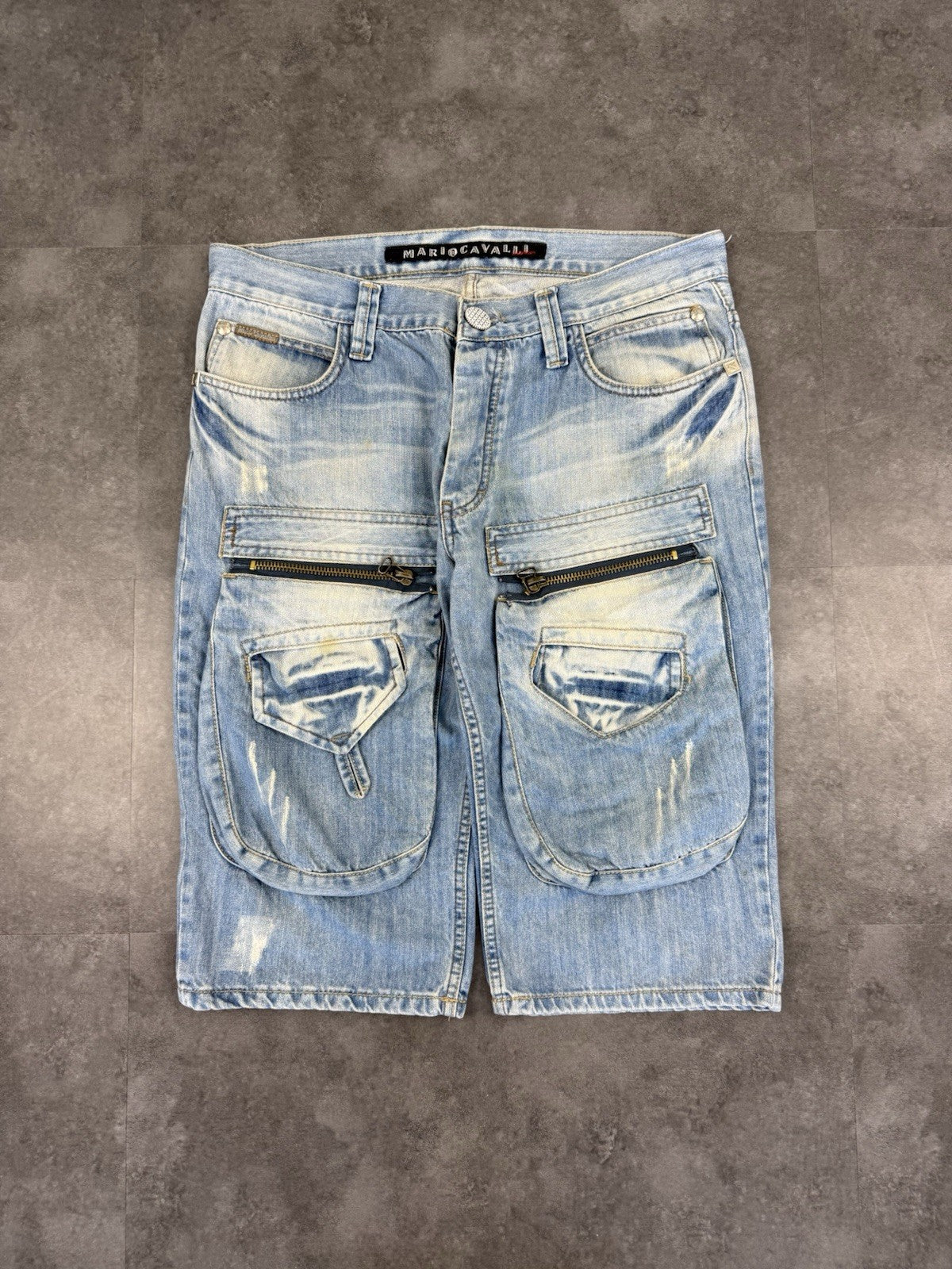 Baggy Denim Jorts Jeans Shorts Vintage Skater Grunge Hip Hop Y2K Rave 34W