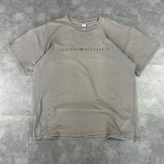 Gildan T Y2K 90s print graphic Federal Resources logo T shirt
