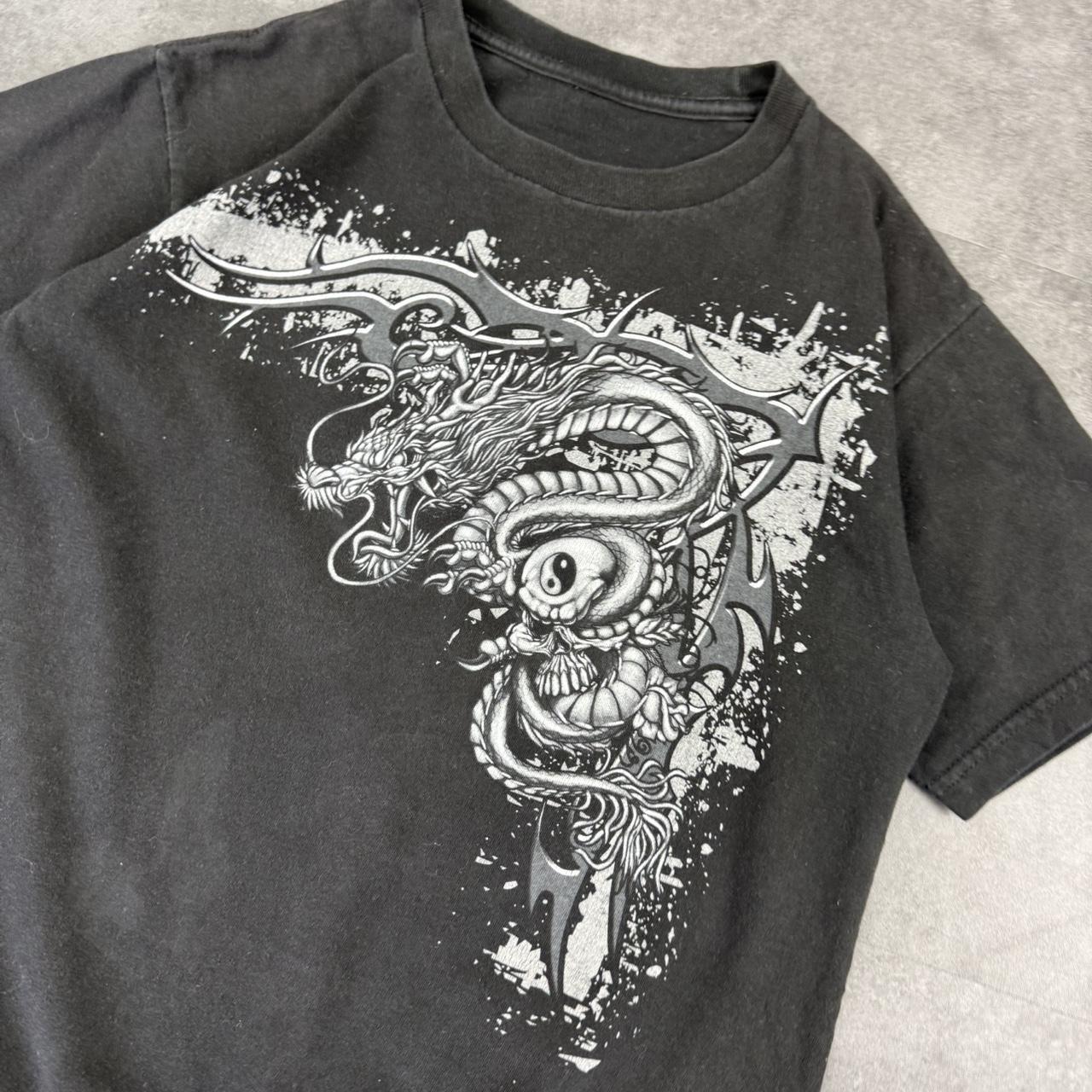 Women’s 2000s Dragon gothic Print Logo graphic T shirt